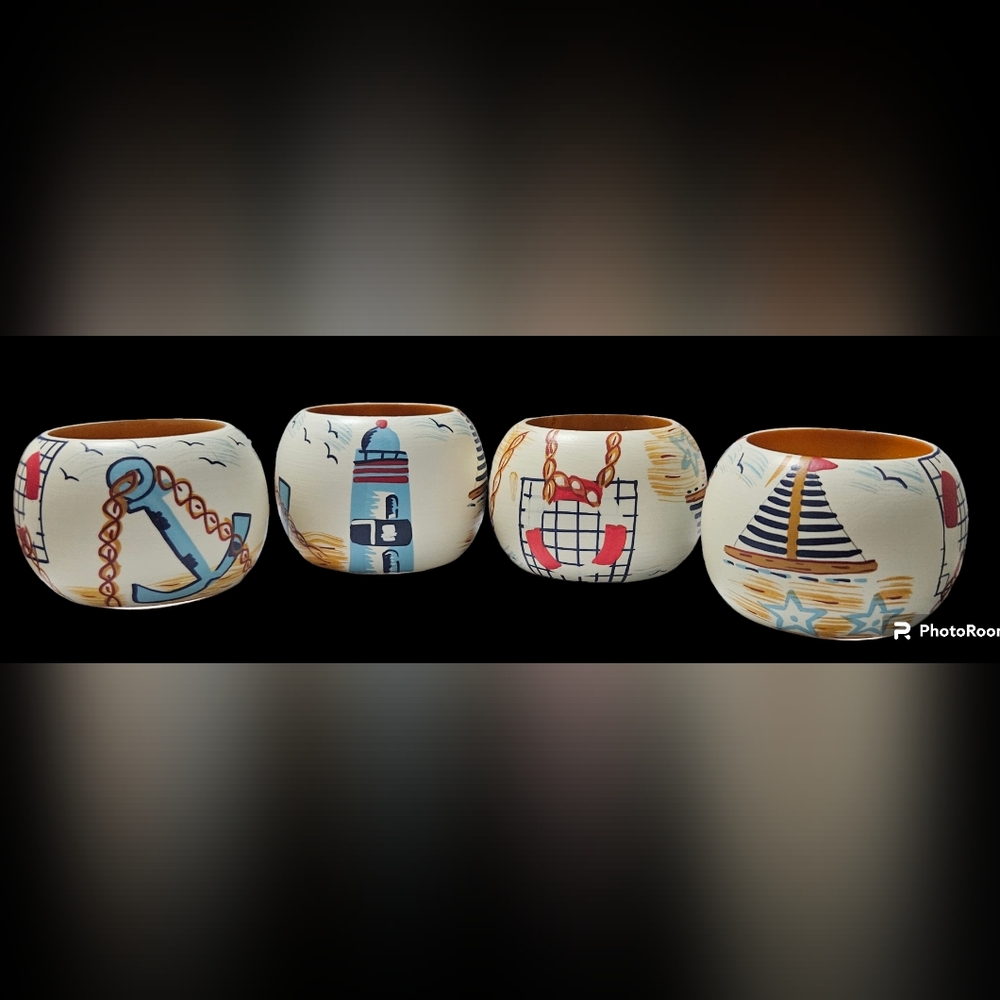 Dansk Nautical Napkin Rings - 4 Piece Set